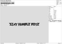 Humbletext Embroidery File 6 sizes