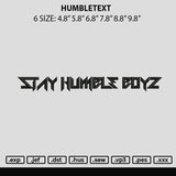 Humbletext Embroidery File 6 sizes