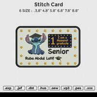 Stitch Card Embroidery File 6 size