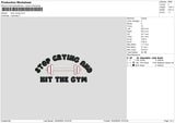 Cryingtext Embroidery File 6 sizes