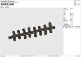Strap Embroidery File 6 size