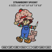 Strawberry Spooky Embroidery File 6 size