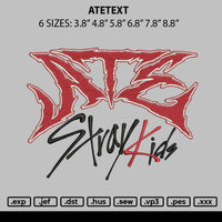 Atetext Embroidery File 6 sizes