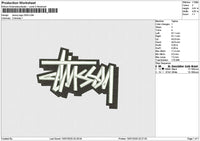 Stussy logo 2025 Embroidery File 6 size