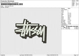 Stussy logo 2025 Embroidery File 6 size