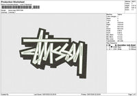 Stussy logo 2025 Embroidery File 6 size