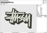 Stussy logo 2025 Embroidery File 6 size