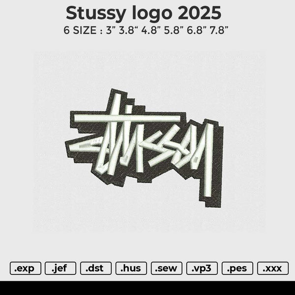 Stussy logo 2025 Embroidery File 6 size