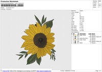 Sun Flower mbroidery File 6 size