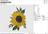 Sun Flower mbroidery File 6 size