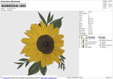 Sun Flower mbroidery File 6 size