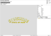 Sunshine Embroidery File 6 sizes