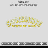 Sunshine Embroidery File 6 sizes