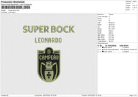 super bock Embroidery File 4 size