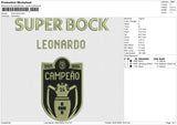 super bock Embroidery File 4 size