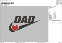 Swoosh Dad Embroidery File 6 sizes