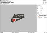 Swoosh Daughter Embroidery File 6 sizes