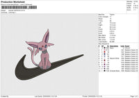 Swoosh ESPEON Embroidery File 6 size