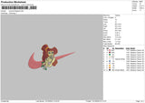 Swoosh Megara Embroidery File 6 sizes