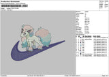 Swoosh Ponyta Embroidery File 6 sizes