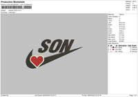 Swoosh Son Embroidery File 6 sizes