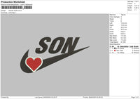 Swoosh Son Embroidery File 6 sizes