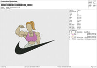 swoosh Summer Smith Embroidery File 6 size