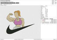 swoosh Summer Smith Embroidery File 6 size