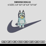 Swoosh Dog 03 Embroidery File 6 sizes