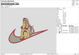 Girl Swoosh 2909 Embroidery File 6 sizes