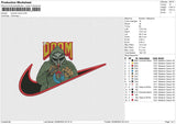 Swoosh Doom Embroidery File 6 size