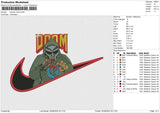 Swoosh Doom Embroidery File 6 size