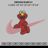 Swoosh Elmo 01 Embroidery File 6 sizes