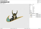 Swoosh Loki Embroidery File 6 size