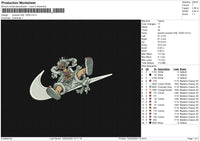 Swoosh Luffy 13225 Embroidery File 6 size