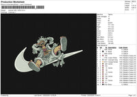 Swoosh Luffy 13225 Embroidery File 6 size