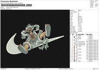 Swoosh Luffy 13225 Embroidery File 6 size