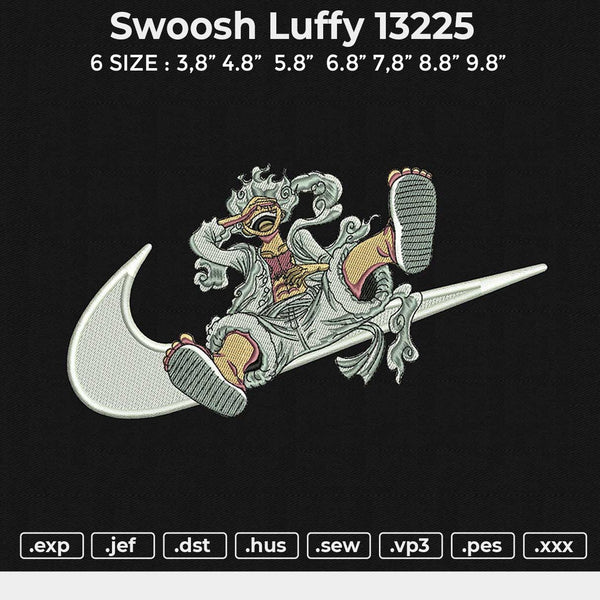Swoosh Luffy 13225 Embroidery File 6 size