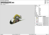 Swoosh Marshal Embroidery File 6 sizes