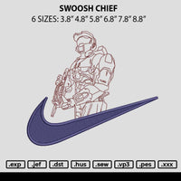 Swoosh Chief Embroidery File 6 sizes