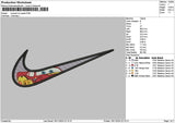 Swoosh Mcqueen 01 Embroidery File 6 sizes