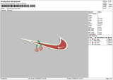 Swoosh Love 2103 Embroidery File 6 sizes