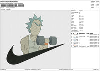 Swoosh Rick Embroidery File 6 size