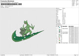 Swoosh sceptile Embroidery File 6 size