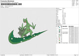 Swoosh sceptile Embroidery File 6 size