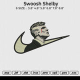 Swoosh Shelby Embroidery File 6 size