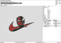 Swoosh Spider2202 Embroidery File 6 sizes