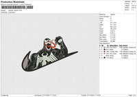 Swoosh Venom Embroidery File 6 size