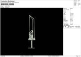 Sword2203 Embroidery File 6 sizes