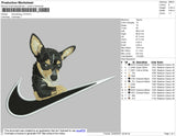 Swoosh Dog V15 Embroidery File 4 size